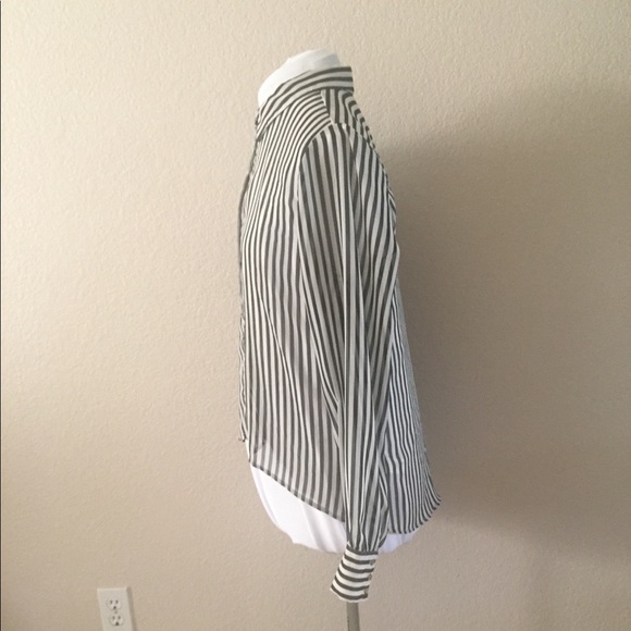 Stripped Button Up Blouse 👇CLOSE OUT👇 - Picture 3 of 7